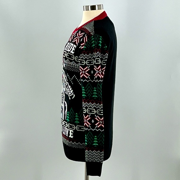 NWT Ugly Christmas Sweater Live to Ride Skeleton - Picture 3 of 7